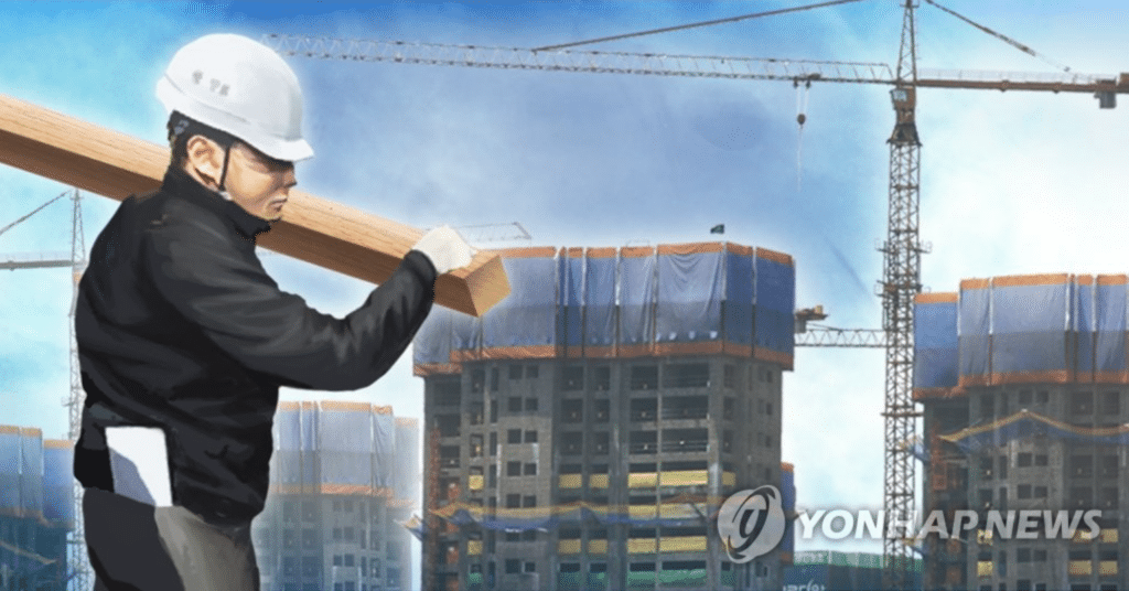 건설업 종사자 21개월 연속 감소