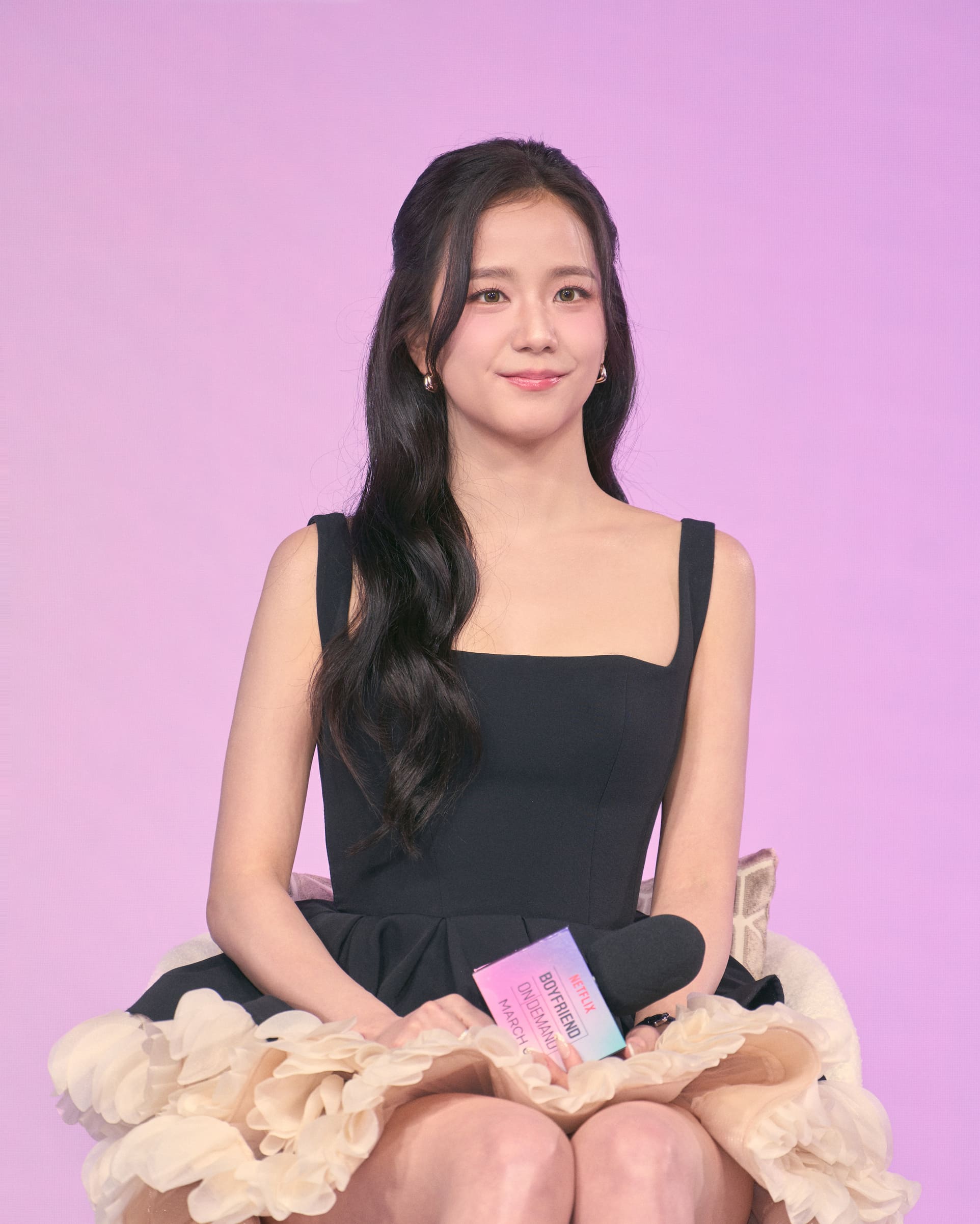 〈월간남친〉 제작발표회의 지수(사진제공=넷플릭스)