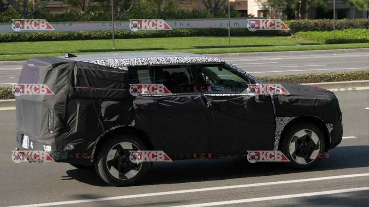 현대 싼타페 EREV 측면부 스파이샷 / 사진=KCB