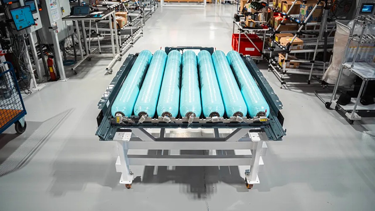 BMW 하이드로젠 플랫 스토리지(Hydrogen Flat Storage) 수소 탱크 프레임 / 사진=BMW