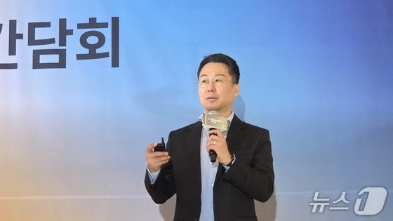 Heo Jeong-yeol, the new country manager of Workday Korea, speaks at a press conference held at The Westin Seoul Parnas Hotel in Gangnam-gu, Seoul 2026.5.14 / Provided by Workday Korea