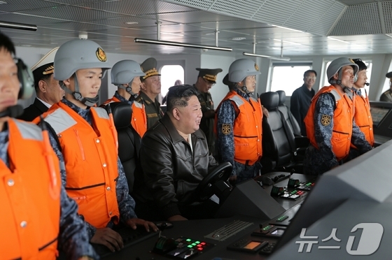 A photo of North Korean leader Kim Jong Un released by North Korea’s official Korean Central News Agency (KCNA). Redistribution prohibited. / Courtesy of News1