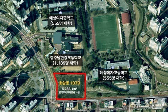충주 호암동 토지주택공사 유휴용지 위치도(자료사진)