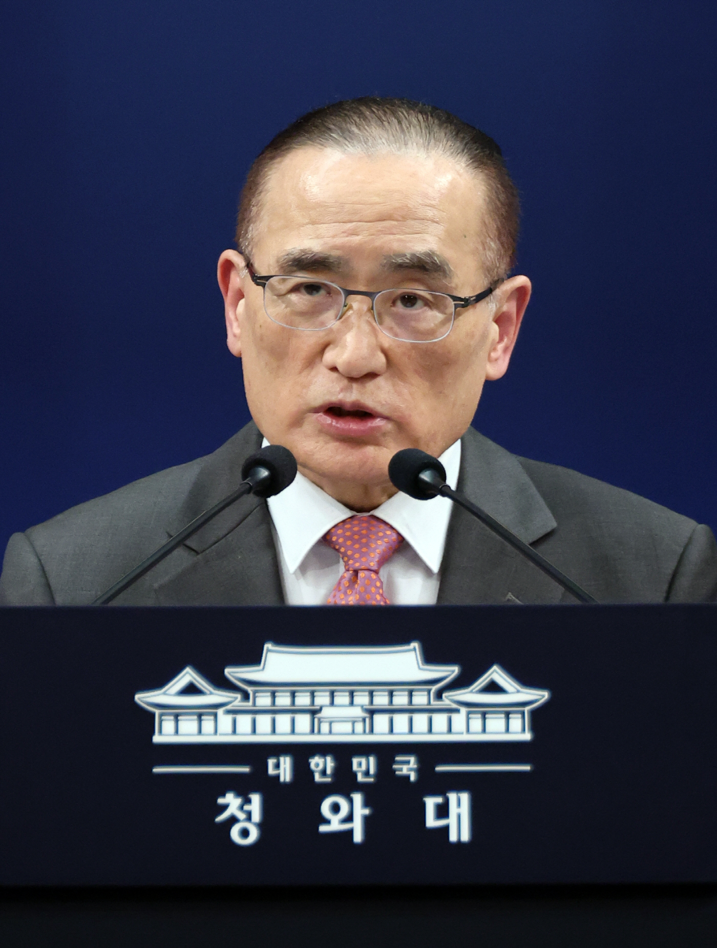 위성락 안보실장, 나무호 관련 기자간담회<YONHAP NO-4434>