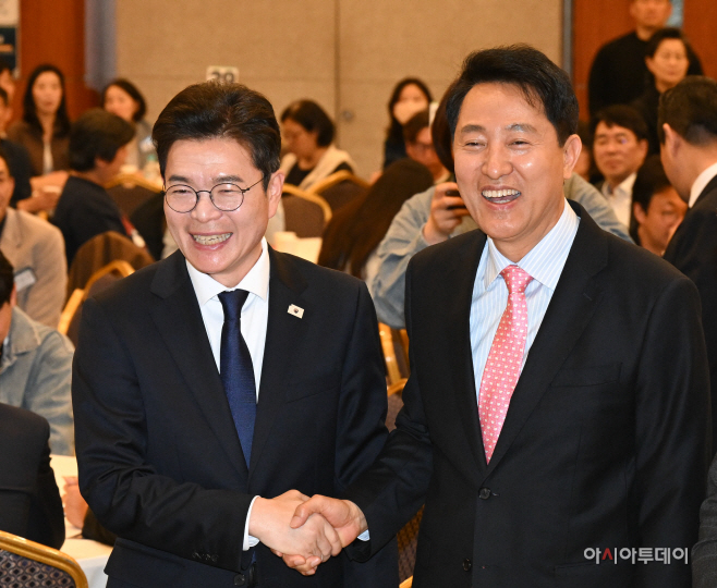 정원오 서울시장 후보 만난 오세훈 서울시장