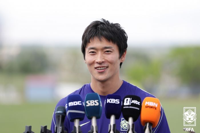 인터뷰 중인 조규성. ⓒ 대한축구협회