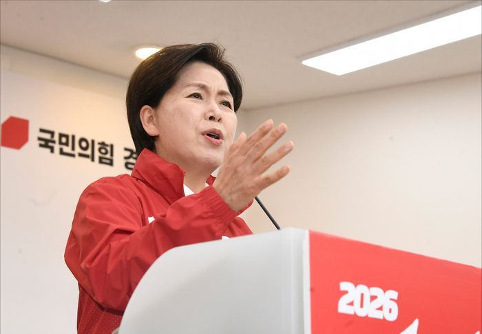 양향자 국민의힘 경기도지사 후보가 6일 오전 경기도 수원 국민의힘 경기도당에서 열린 제9회 전국동시지방선거 경기도당 필승결의대회에서 발언을 하고 있다. ⓒ데일리안 홍금표 기자