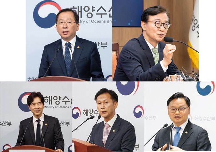 해양수산부 전 장차관들의 정치권 진출이 늘어난 가운데 왼쪽 위부터 시계방향으로 조승환·전재수 전 장관, 김성범·송명달·박성훈 전 차관 모습. ⓒ데일리안 DB