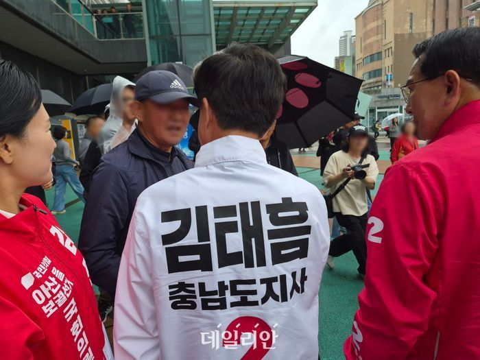 김태흠 국민의힘 충남도지사 후보는 21일 오전 아산에서 열린 
