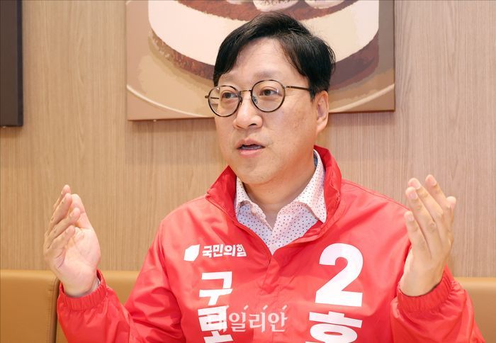 홍덕희 국민의힘 서울 구로구청장 후보가 7일 오후 서울 시내의 한 카페에서 데일리안과 인터뷰를 하고 있다. ⓒ데일리안 홍금표 기자