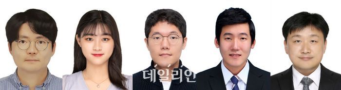 (왼쪽부터)GIST 환경·에너지공학과 주종훈 교수, 김혜리 박사, 한국화학연구원 김성준 박사, 신상훈 연구원, 건국대학교 화학공학부 이장용 교수.ⓒGIST
