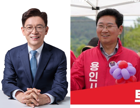 용인시장 선거에 출마한 현근택(왼쪽) 민주당 후보와 이상일 국힘 후보.ⓒ각 캠프 제공