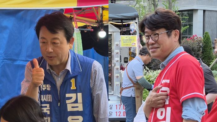 김용남 더불어민주당 후보 유의동 국민의힘 후보 ⓒ데일리안 허찬영 기자