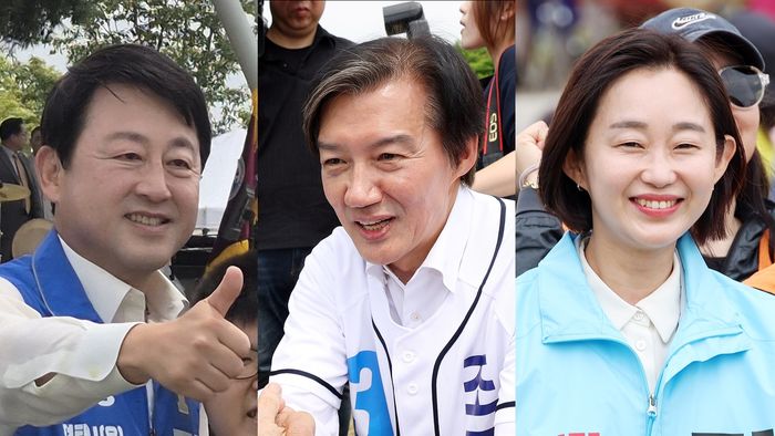 왼쪽부터 김용남 더불어민주당 후보, 조국 조국혁신당 후보, 김재연 진보당 후보.ⓒ데일리안 허찬영 기자·데일리안 홍금표 기자