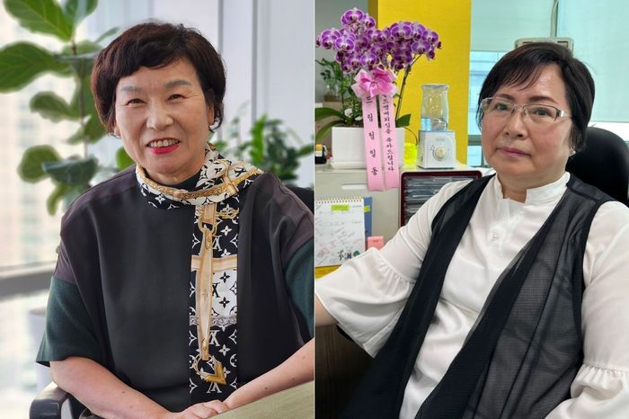 박미화 KB손해보험 부산대구본부 대구지역단 미화 대리점 대표(왼쪽), 권민경 KB손해보험 부산대구본부 대구지역단 KB수호 대리점 대표.ⓒ데일리안 김민환 기자