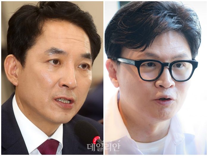 박민식 국민의힘 부산 북갑 국회의원 보궐선거 후보(왼쪽)와 한동훈 무소속 부산 북갑 국회의원 보궐선거 후보(오른쪽) ⓒ데일리안DB