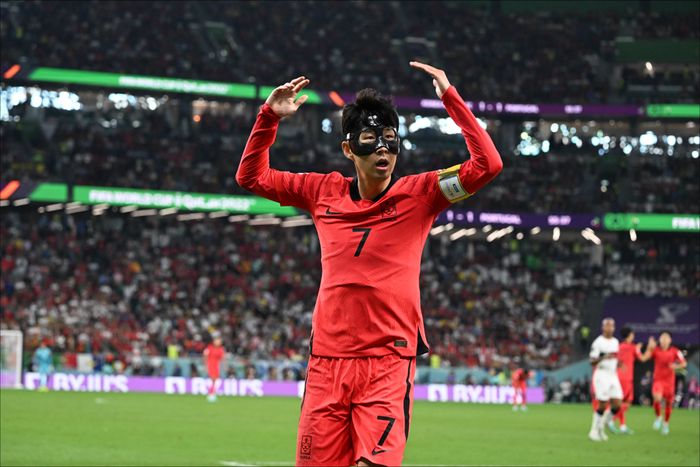 2022 카타르월드컵서 마스크 부상 투혼 발휘했던 손흥민. ⓒ 데일리안 홍금표 기자
