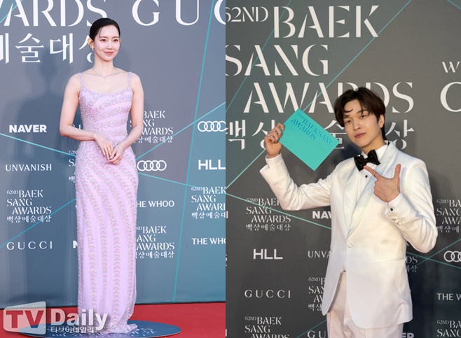 제62회 백상예술대상 레드카펫에 선 신현빈, MC 유재필