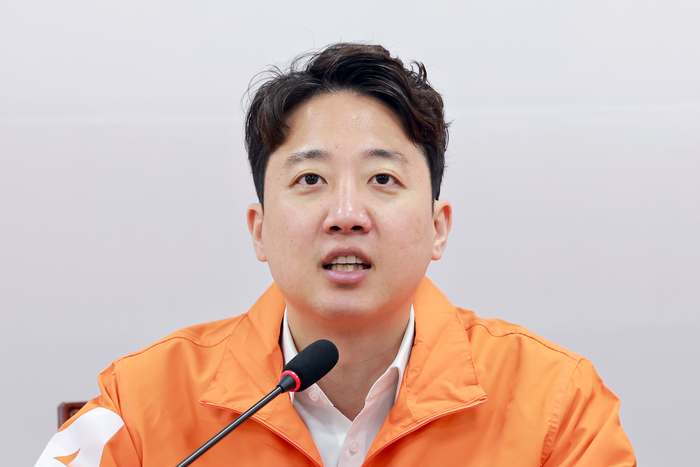발언하는 개혁신당 이준석 총괄선대위원장. 연합뉴스
