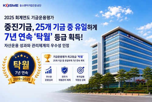 기금운용평가 7년 연속 '탁월' 받은 중진공.