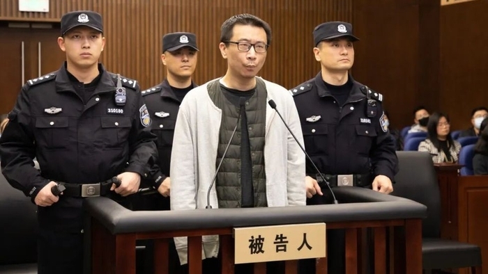 지난 2020년 중국 억만장자 린치 유주게임즈 회장을 살해한 쉬야오 전 삼체우주 대표. 이달 21일 사형이 집행됐다. 사진=중국 상하이 최고인민법원
