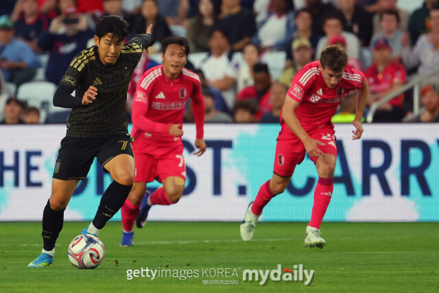 손흥민이 2026년 5월 미국 세인트루이스에서 열린 2026시즌 MLS 경기에서 풀타임 활약했다./게티이미지코리아