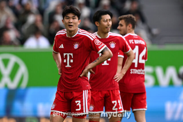 바이에른 뮌헨의 김민재가 2026년 5월 독일 볼프스부르크에서 열린 2025-26시즌 분데스리가 경기에서 선발 출전해 전반 45분 동안 활약했다./게티이미지코리아