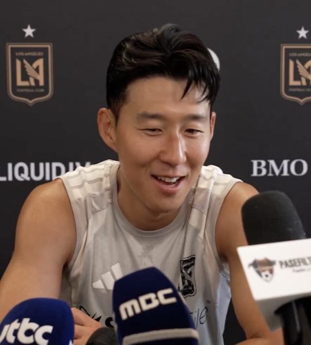 손흥민(LAFC)이 23일(이하 한국시각) 구단 공식 기자회견을 통해 다가오는 2026 국제축구연맹(FIFA) 북중미 월드컵을 두고 기대감을 표출했다./LAFC SNS 영상 캡쳐