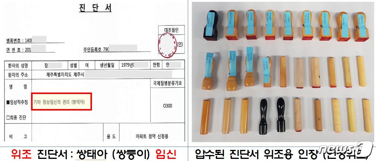 공문서 위조 적발 장면 / 뉴스1