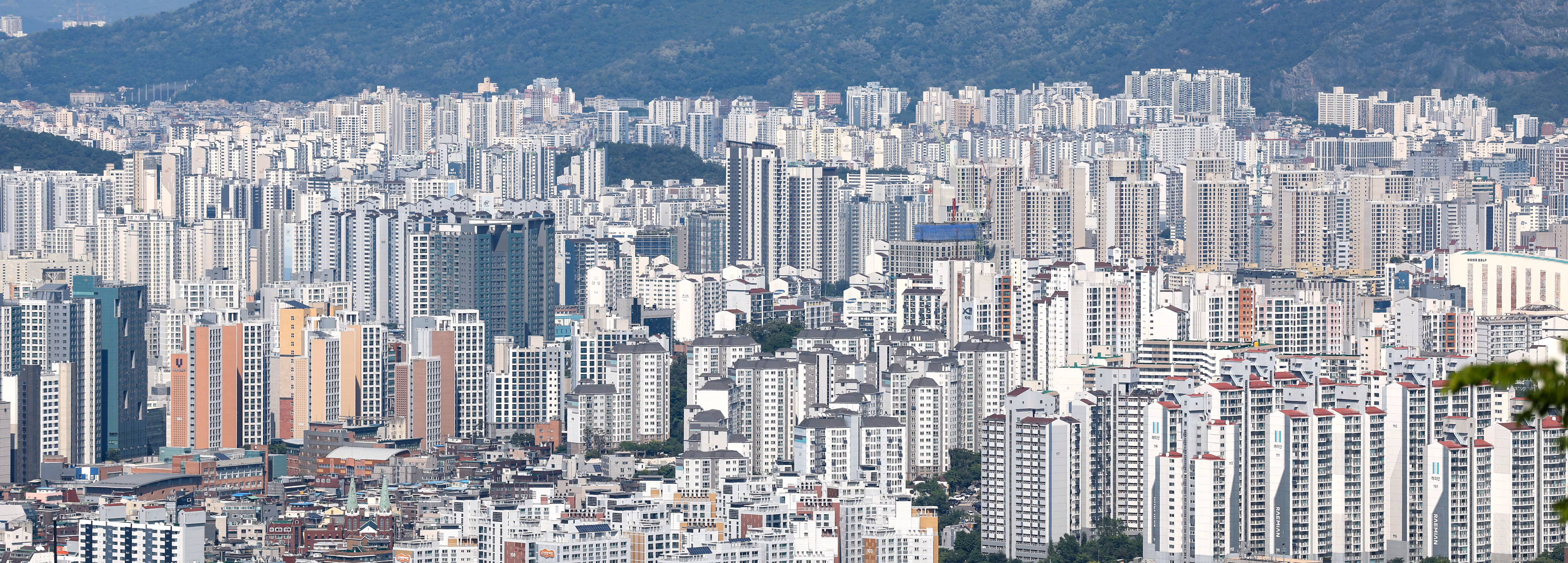 서울 남산에서 바라본 서울 시내 아파트 단지의 모습. /뉴스1