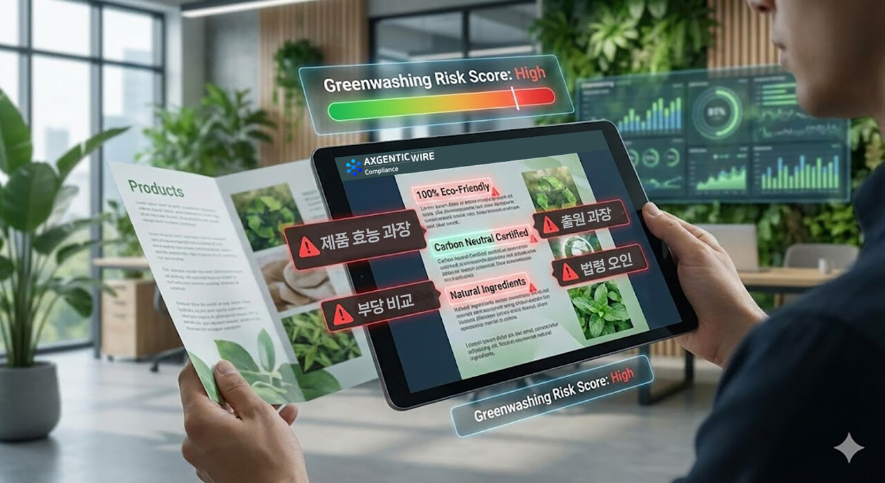 기사의 이해를 돕기 위해 'AXgenticWire Compliance'를 AI로 생성한 이미지 / SK AX