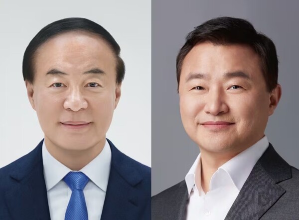 전영현 삼성전자 디바이스솔루션(DS) 부문장(부회장)과 노태문 디바이스경험(DX) 부문장 사장./삼성전자