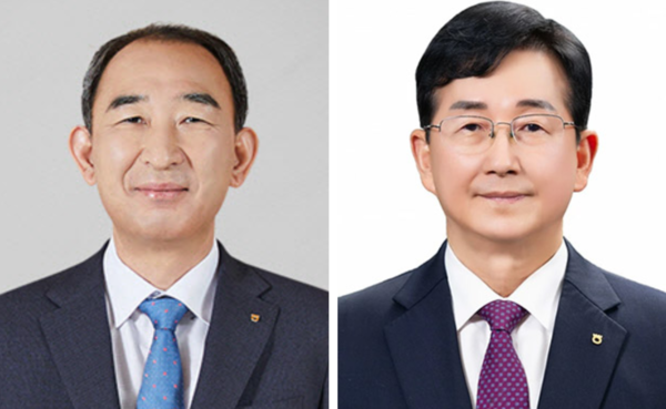 (왼쪽부터) 박병희 농협생명 대표이사, 송춘수 농협손해보험 대표이사 / 각사