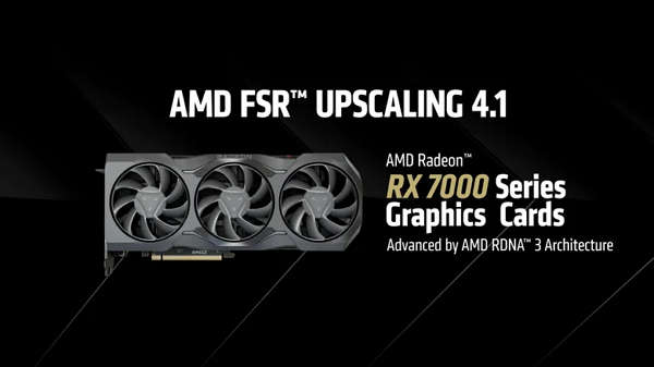 AMD가 RX 7000 시리즈에 FSR 4.1 기술을 적용한다. [사진: AMD]