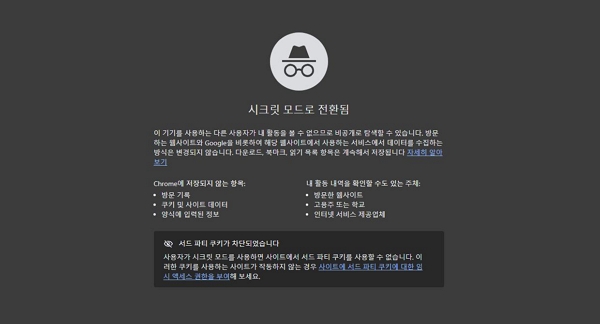 시크릿 모드가 디지털 프라이버시를 보장하지 못한다. [사진: 구글]