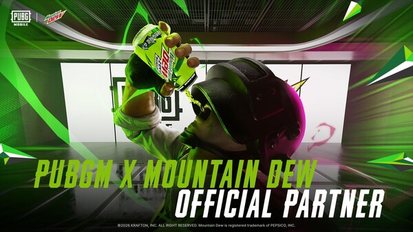 배틀그라운드 모바일이 글로벌 음료 브랜드 마운틴듀(Mountain Dew)와 공식 파트너십을 체결했다. [사진=크래프톤] (포인트경제)