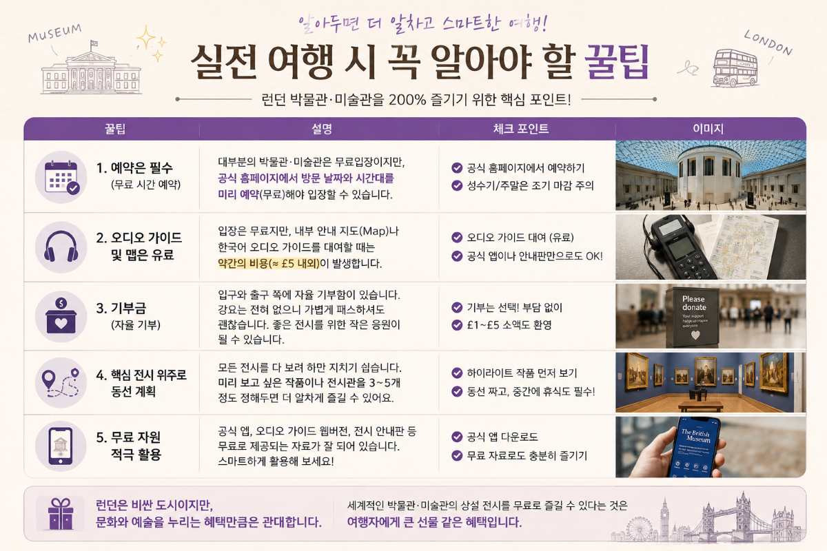 런던 박물관, 미술관 무료 입장 꿀팁 / ⓒ인포매틱스뷰