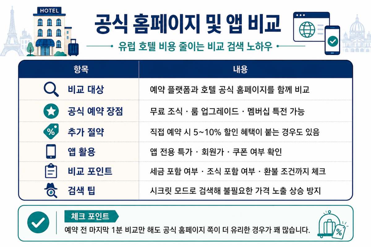 공식 홈페이지 비교 / ⓒ인포매틱스뷰