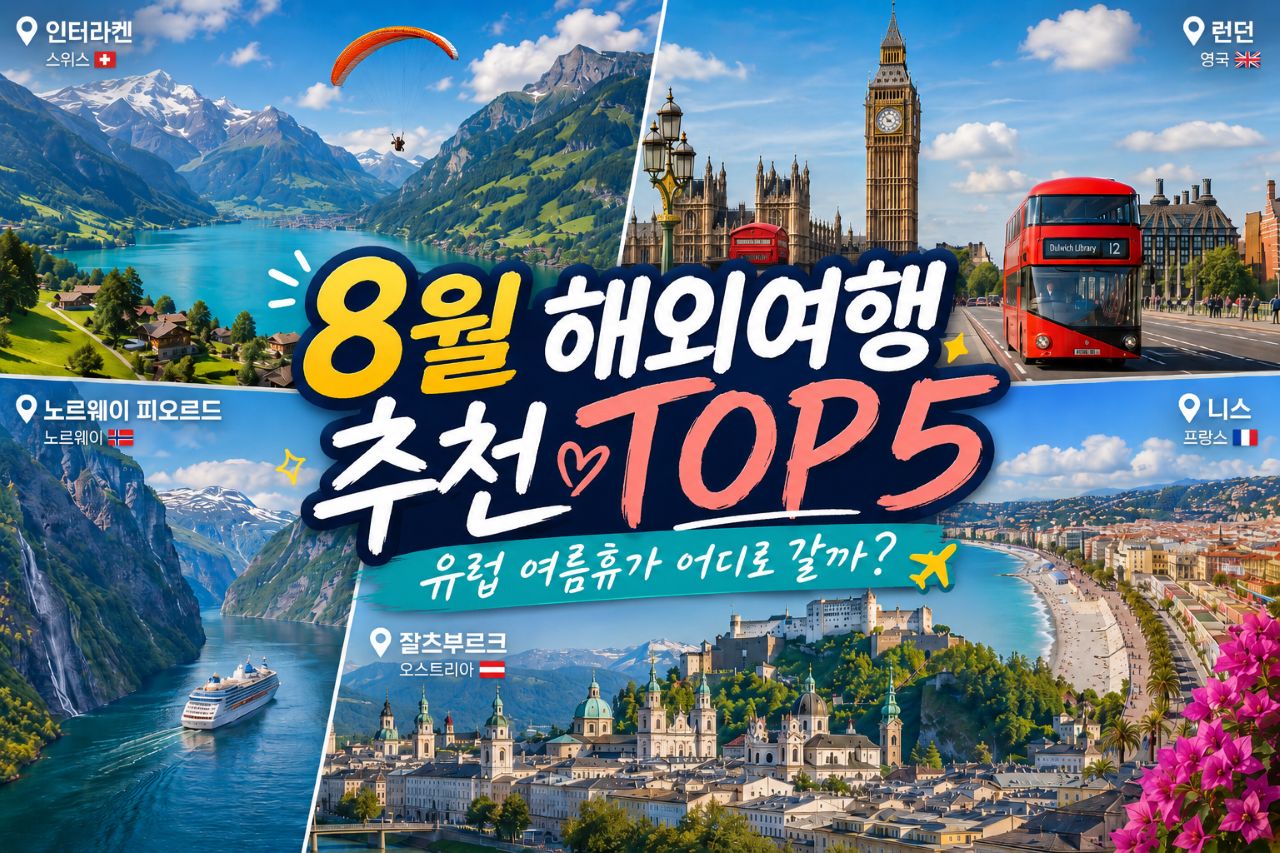 8월 해외여행 추천 유럽편 / 인포매틱스뷰
