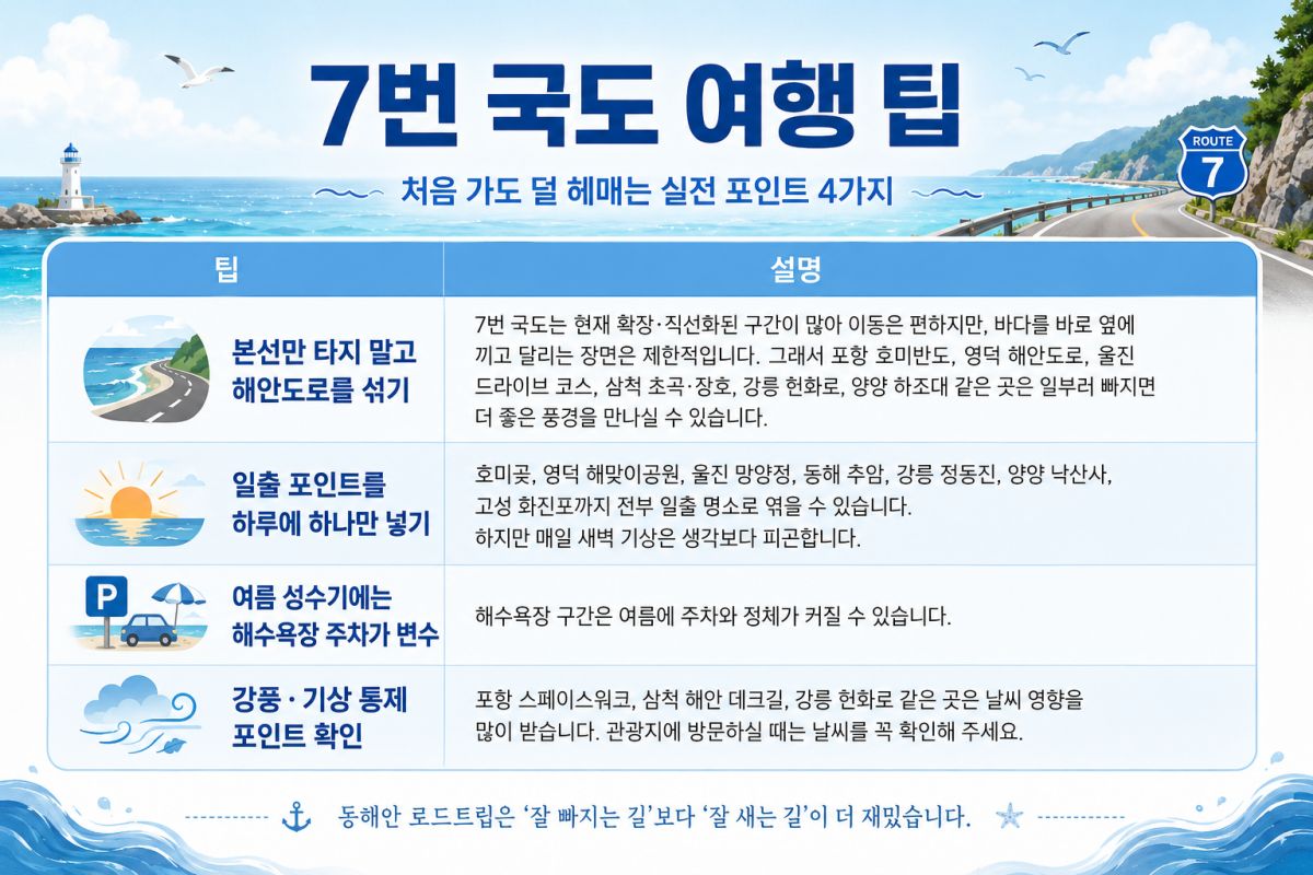 7번 국도 드라이브 팁 / ⓒ인포매틱스뷰