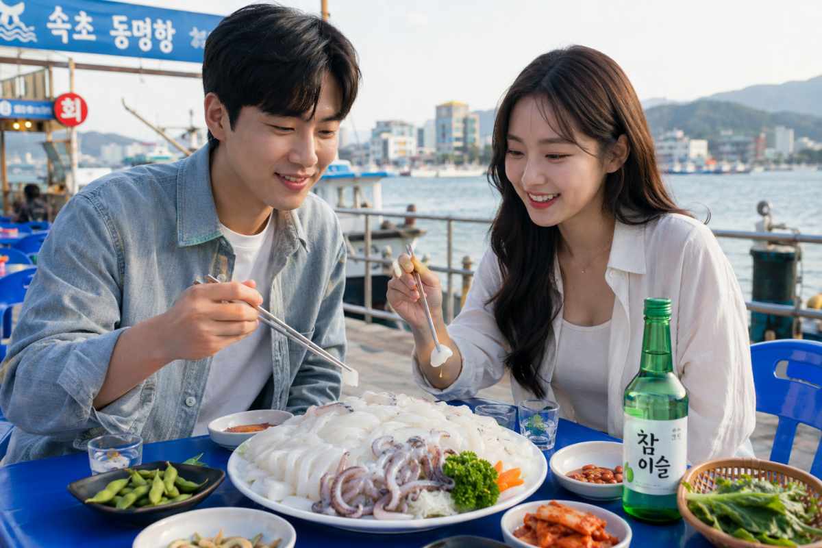 속초 오징어 난전이란? / 이해를 돕기 위한 AI이미지