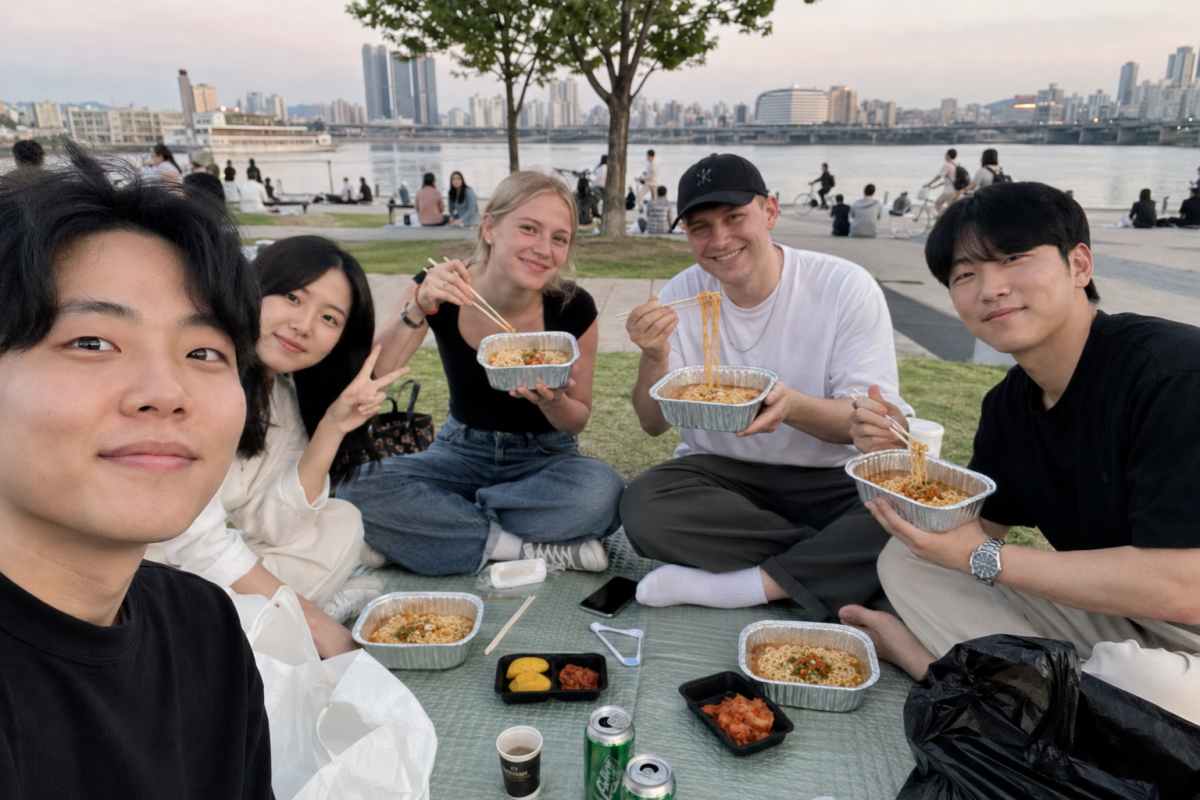 한강 라면 여행, 인기 비결은? / 이해를 돕기 위한 ai이미지