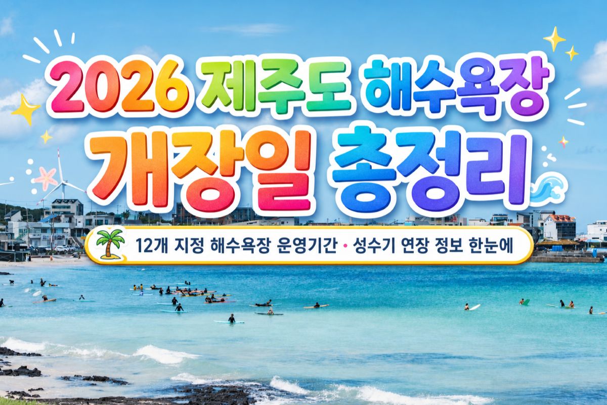 2026 제주도 해수욕장 개장일 총정리 / 사진=한국관광공사 포토코리아@이범수 활용