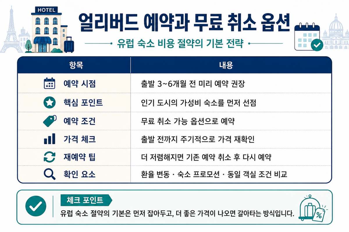 얼리버드 예약과 무료 취소 옵션 확인 / ⓒ인포매틱스뷰