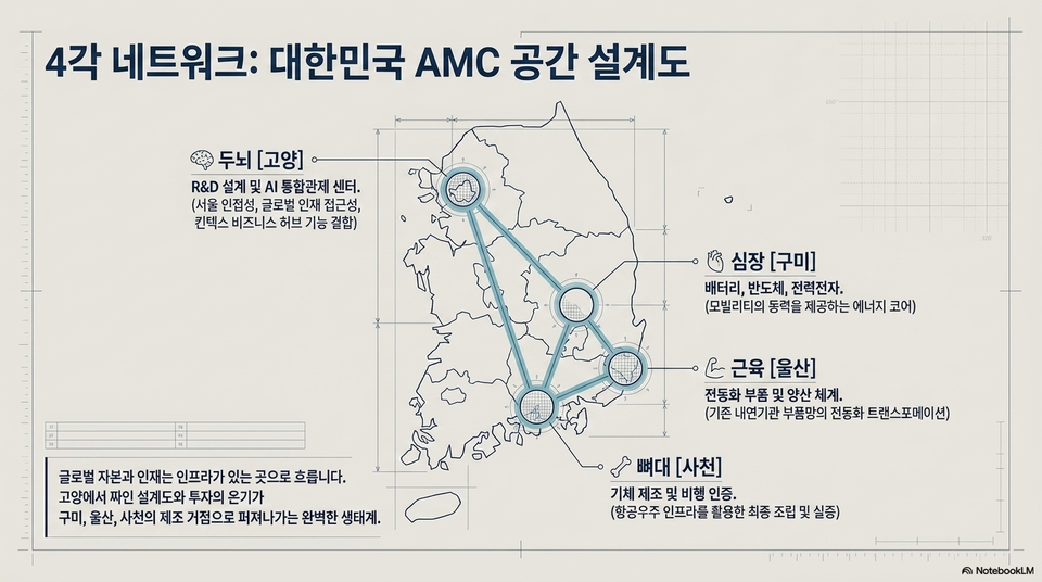 AMC는 지역별 특화된 역할 요해도(노트북LM)