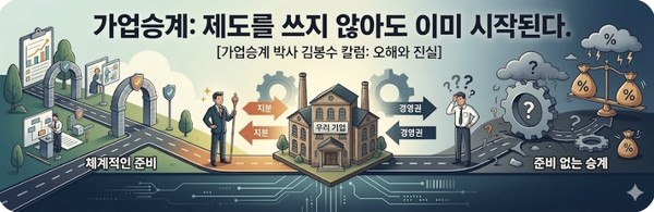 [지분 이전=가족승계=가업승계 시작]