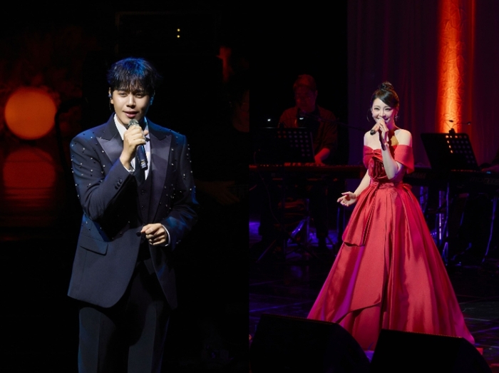 손준호와 김소현은 첫 단독 콘서트 ‘우리, 모니?’에서 두 사람이 함께 걸어온 시간과 음악 인생을 무대 위에 진솔하게 그려내며 관객들에게 감동을 선사했다. 사진 | 팜트리아일랜드