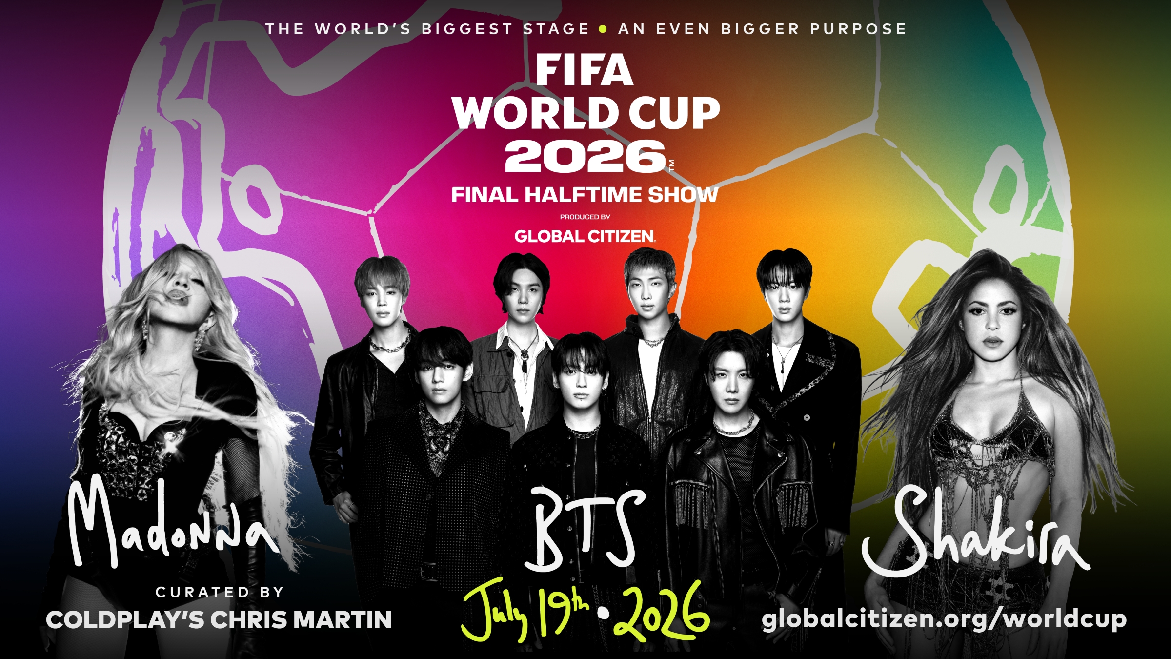 방탄소년단(BTS) 북중미 월드컵 결승전 하프타임쇼 헤드라이너 [FIFA 제공]
