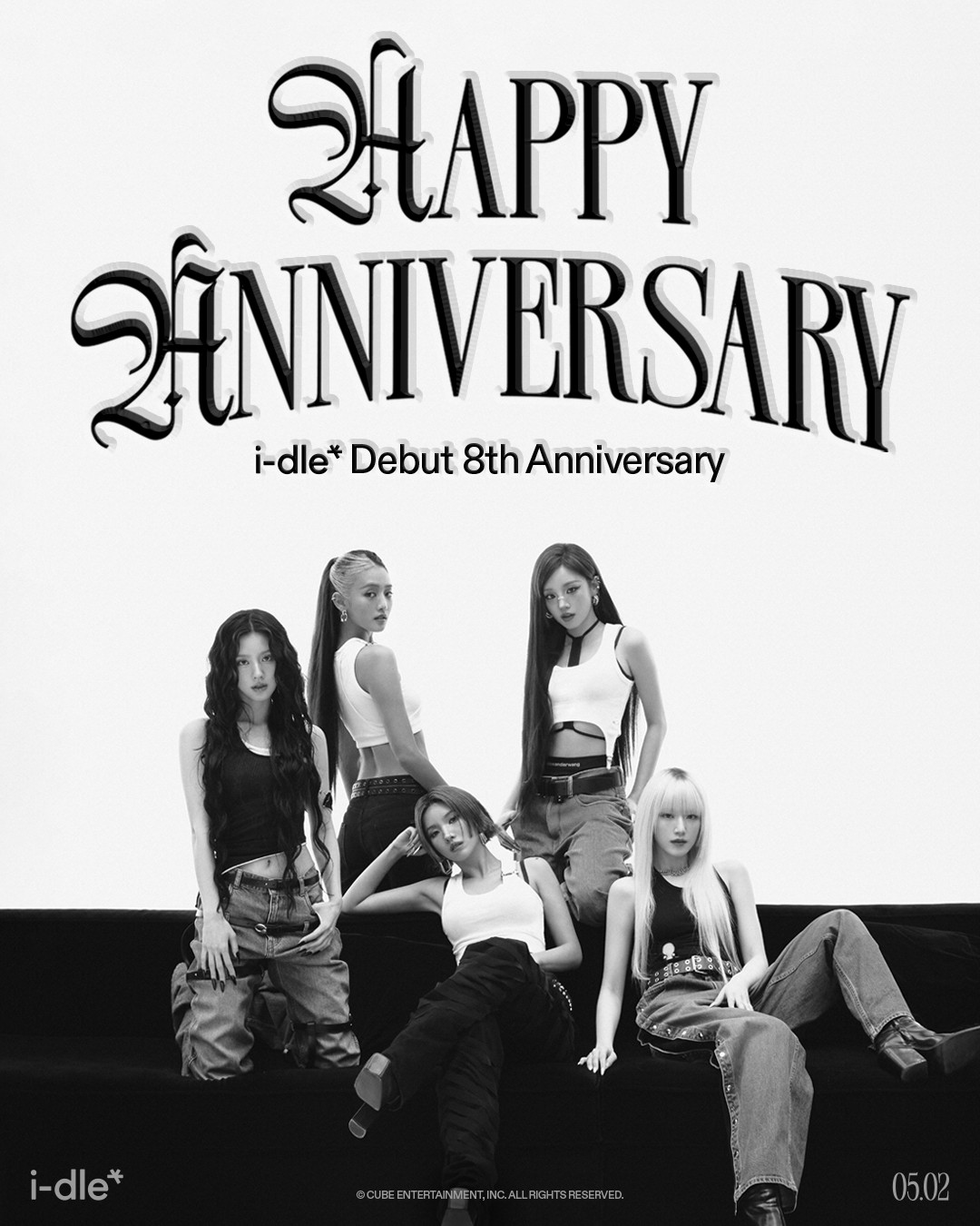 아이들 오늘 데뷔 8주년 [큐브엔터테인먼트 제공]