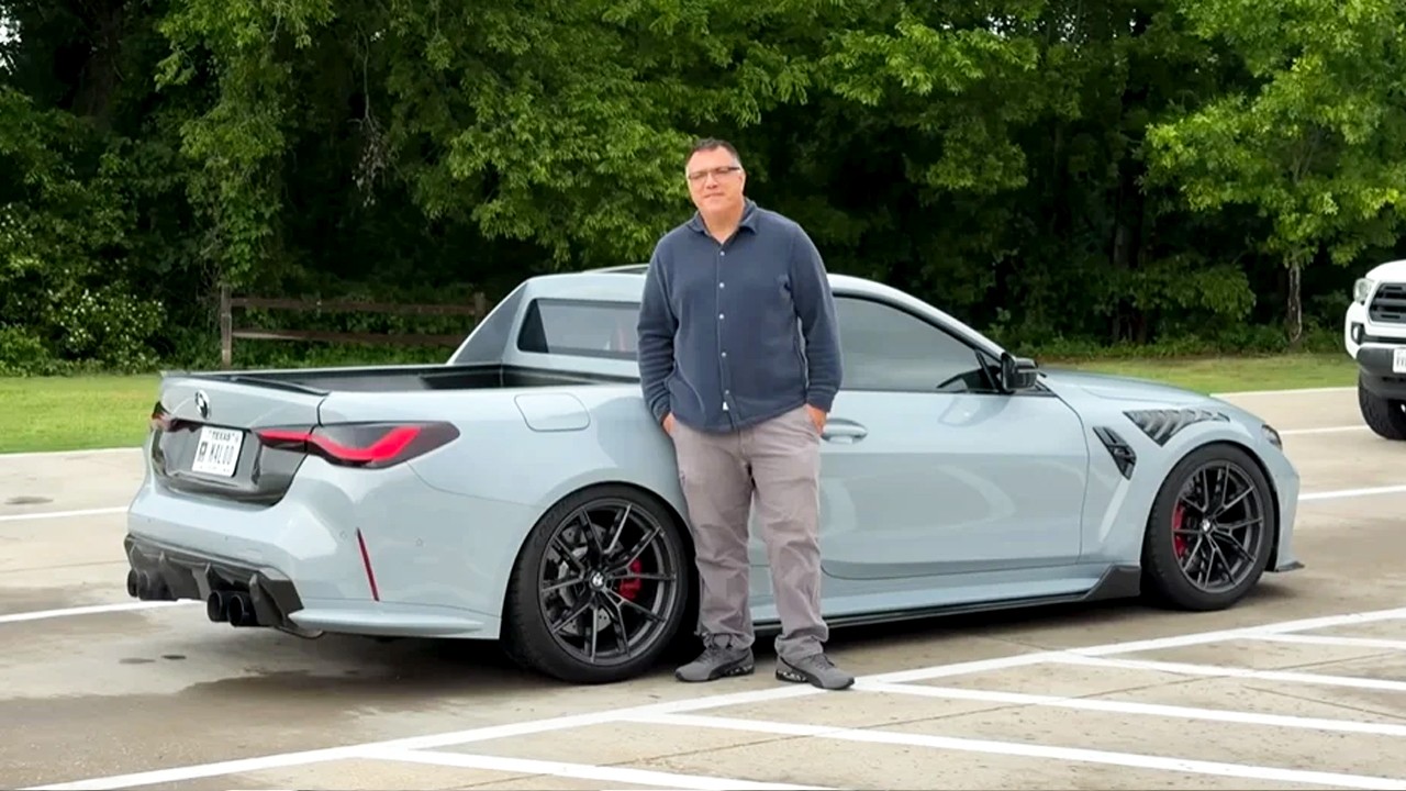 크리에이터 DinMann과 그의 BMW M4 Ute 커스텀 / 사진=Magnacars
